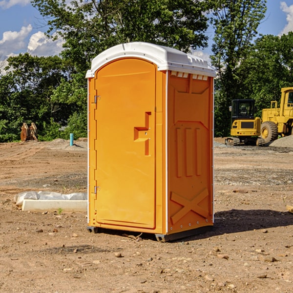 how often are the portable restrooms cleaned and serviced during a rental period in Chenoweth